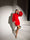 Mock Neck Puffed Satin Sleeve Body-con Mini Dress