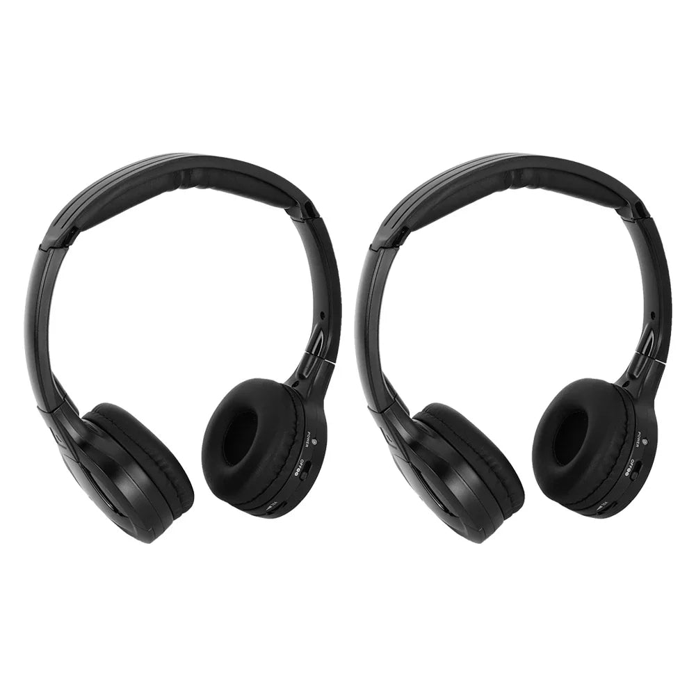 2 Channel Cordless Infrared IR Stereo Audio Headphone Earphone for Car Headrest DVD Cordless Headphone Infrared Headphone