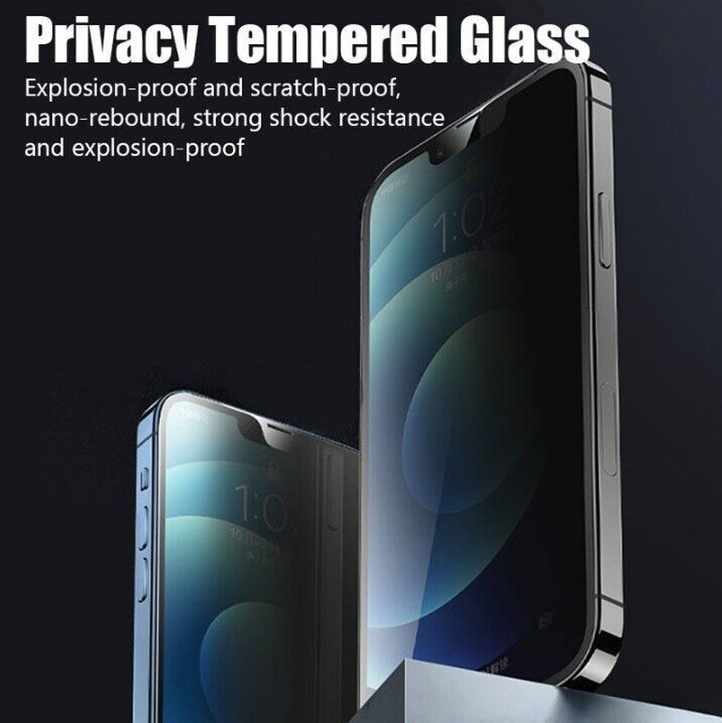 2PCS Privacy Tempered Glass for Iphone 13 14 15 16 17 Pro Max Screen Protectors
