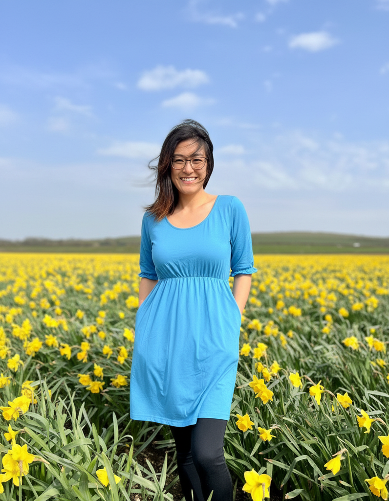 Petite Blue Dress with Pockets | Short Girls Club