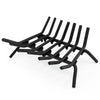Outdoor Fireplace Grate Iron Fireplace Log Holder with 7 Steel Bars