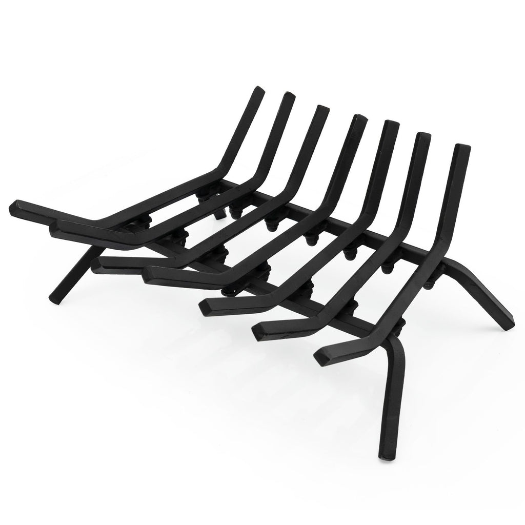 Outdoor Fireplace Grate Iron Fireplace Log Holder with 7 Steel Bars