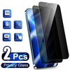 2PCS Privacy Tempered Glass for Iphone 13 14 15 16 17 Pro Max Screen Protectors