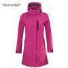 THE ARCTIC LIGHT Women'S Hiking Jacket Long Soft Shell Fleece Outdoor Windbreaker Camping Trekking Climbing Female Coats Winter