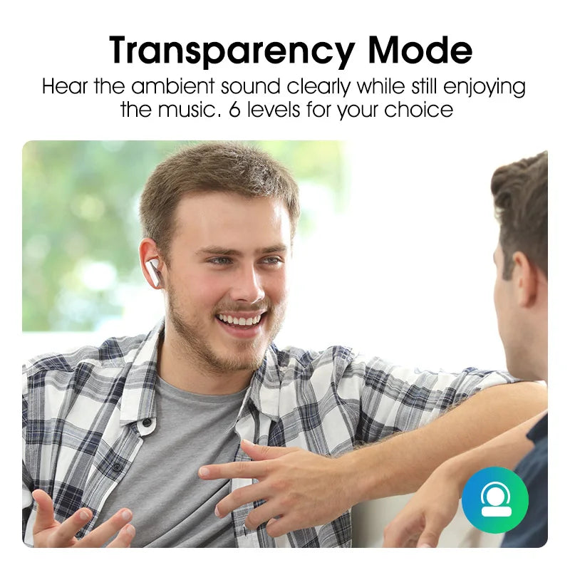 QCY HT05 Melobuds ANC Wireless Earbuds 40Db Multi-Mode ANC 6 Mics Ai-Enhanced Calls Bluetooth 5.2 Earphones Transparency 30H