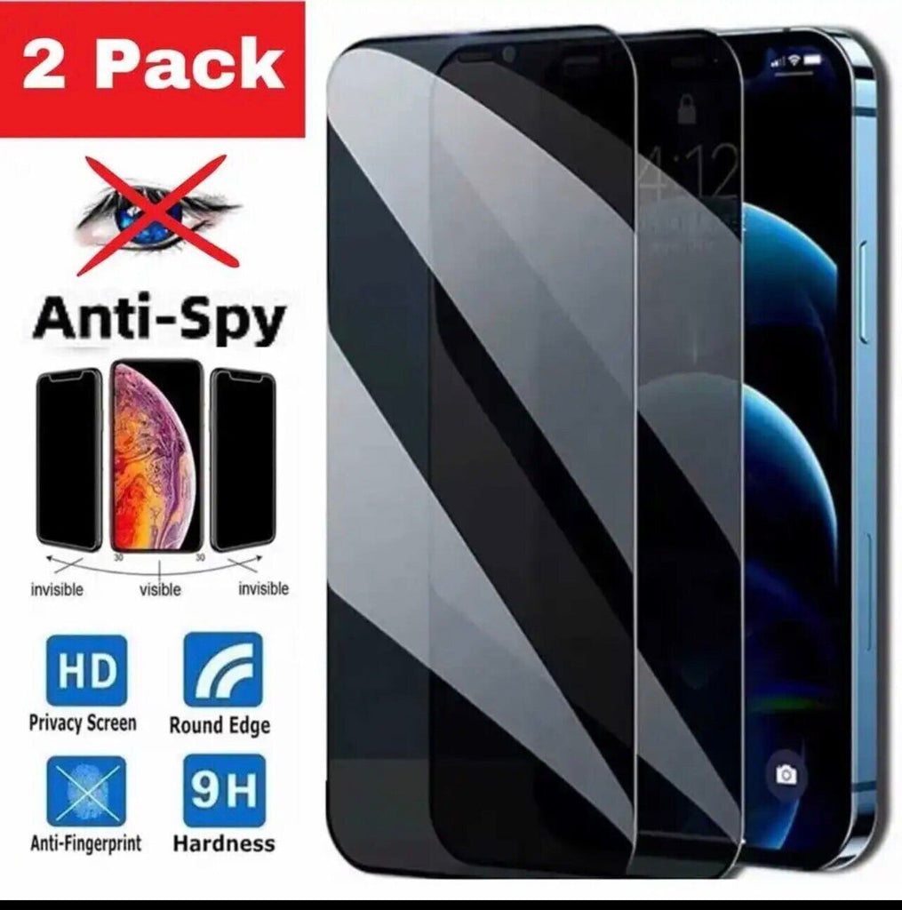 2PCS Privacy Tempered Glass for Iphone 13 14 15 16 17 Pro Max Screen Protectors