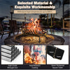 Outdoor Fireplace Grate Iron Fireplace Log Holder with 7 Steel Bars