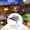 Outdoor Fireplace Grate Iron Fireplace Log Holder with 7 Steel Bars