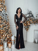 Lace Evening Gown – Elegant Black Tie Lace Dress, Wedding Guest Maxi Dress