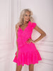 pink spaghetti strap cotton summer dress for women