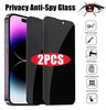 2PCS Privacy Tempered Glass for Iphone 13 14 15 16 17 Pro Max Screen Protectors
