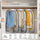 Gusseted Clear Suit Covers Garment Bags for Clothes 100Cm Waterproof Cothes Covers Protector Bags with Side Zip for Coats, Shirts, Dresses, 3 Packs