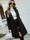 Double Breasted Lapel Collar Overcoat Fall Winter Cloth for Women