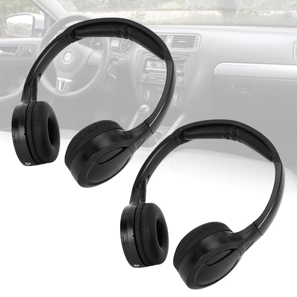 2 Channel Cordless Infrared IR Stereo Audio Headphone Earphone for Car Headrest DVD Cordless Headphone Infrared Headphone