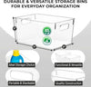 Clear Plastic Storage Bins, Pantry & Cabinet Organizer, 4 Pack