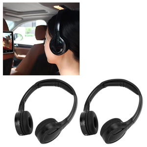 2 Channel Cordless Infrared IR Stereo Audio Headphone Earphone for Car Headrest DVD Cordless Headphone Infrared Headphone