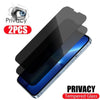 2PCS Privacy Tempered Glass for Iphone 13 14 15 16 17 Pro Max Screen Protectors
