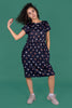 Brown Leopard Knee Length Breastfeeding Dress | Nursing Dress | MilkyMoonn