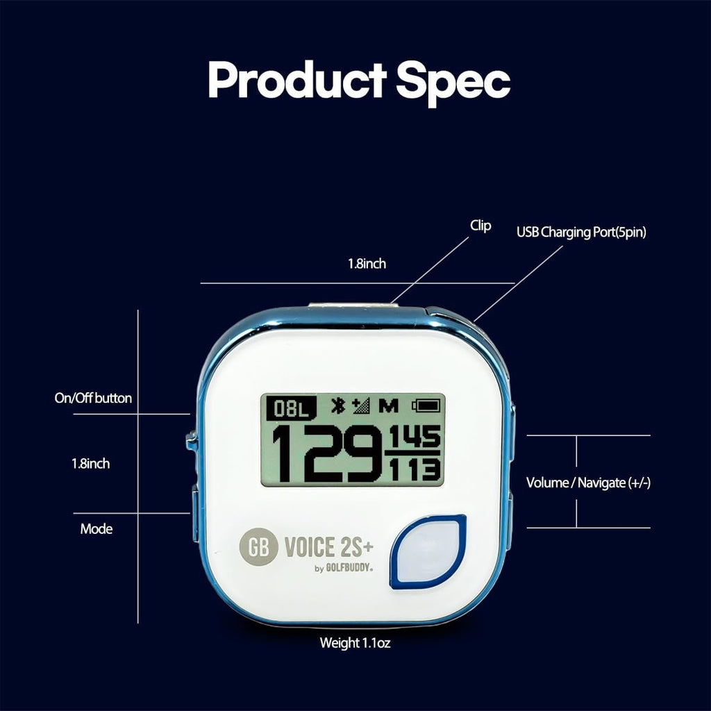 Golf Buddy Voice 2 SE Talking GPS Rangefinder, 20 Hours Battery Life Golf Distance Range Finder, Preloaded with 40,000 Worldwide Courses, Easy-To-Use Golf Navigation for Hat (Blue)