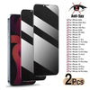 2PCS Privacy Tempered Glass for Iphone 13 14 15 16 17 Pro Max Screen Protectors