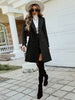 Double Breasted Lapel Collar Overcoat Fall Winter Cloth for Women