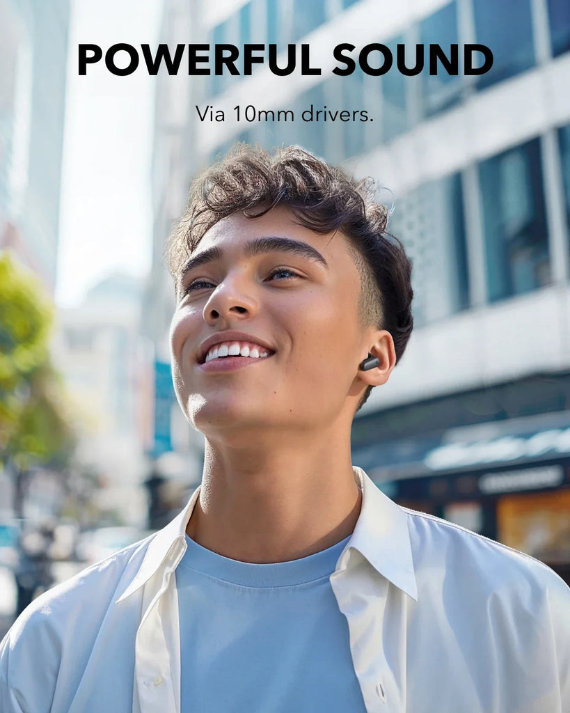 Soundcore P30I by Anker Noise Cancelling Earbuds, Strong and Smart Noise Cancelling, Powerful Bass, 45H Playtime, Bluetooth 5.4