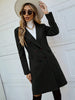 Double Breasted Lapel Collar Overcoat Fall Winter Cloth for Women