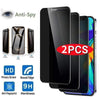2PCS Privacy Tempered Glass for Iphone 13 14 15 16 17 Pro Max Screen Protectors