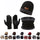 Men'S Windproof Hat Outdoor Travel Leisure Winter Scarf Gloves Three-Piece Neck One plus Cashmere Warm Winter Knitted Hat