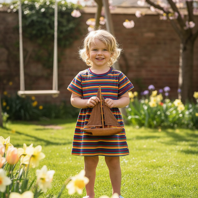 Hazel Rainbow Super Soft Cotton Baby Child Dress